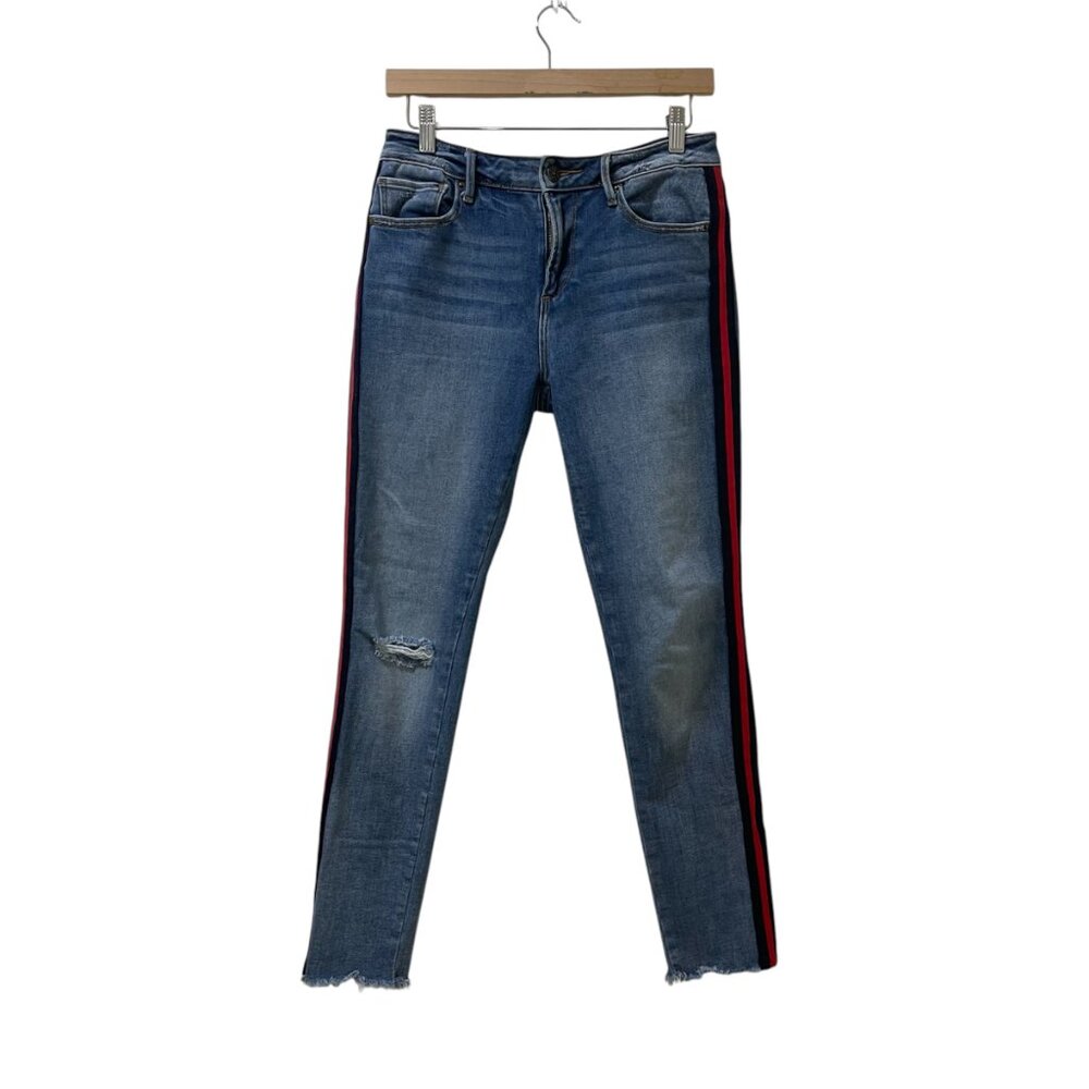 Driftwood High Rise Jackie Side Stripe Jeans sz 27